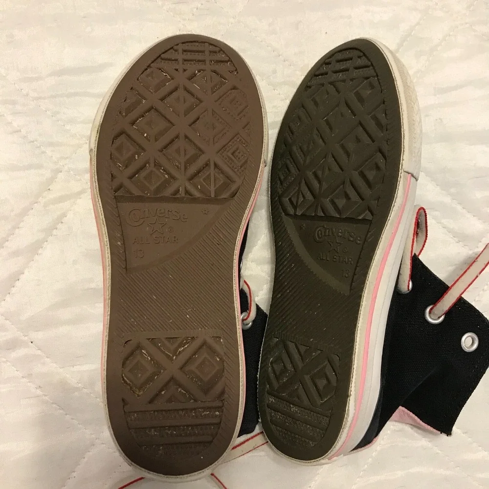 Converse All‎ Star High Top Black and Pink Size kids 13